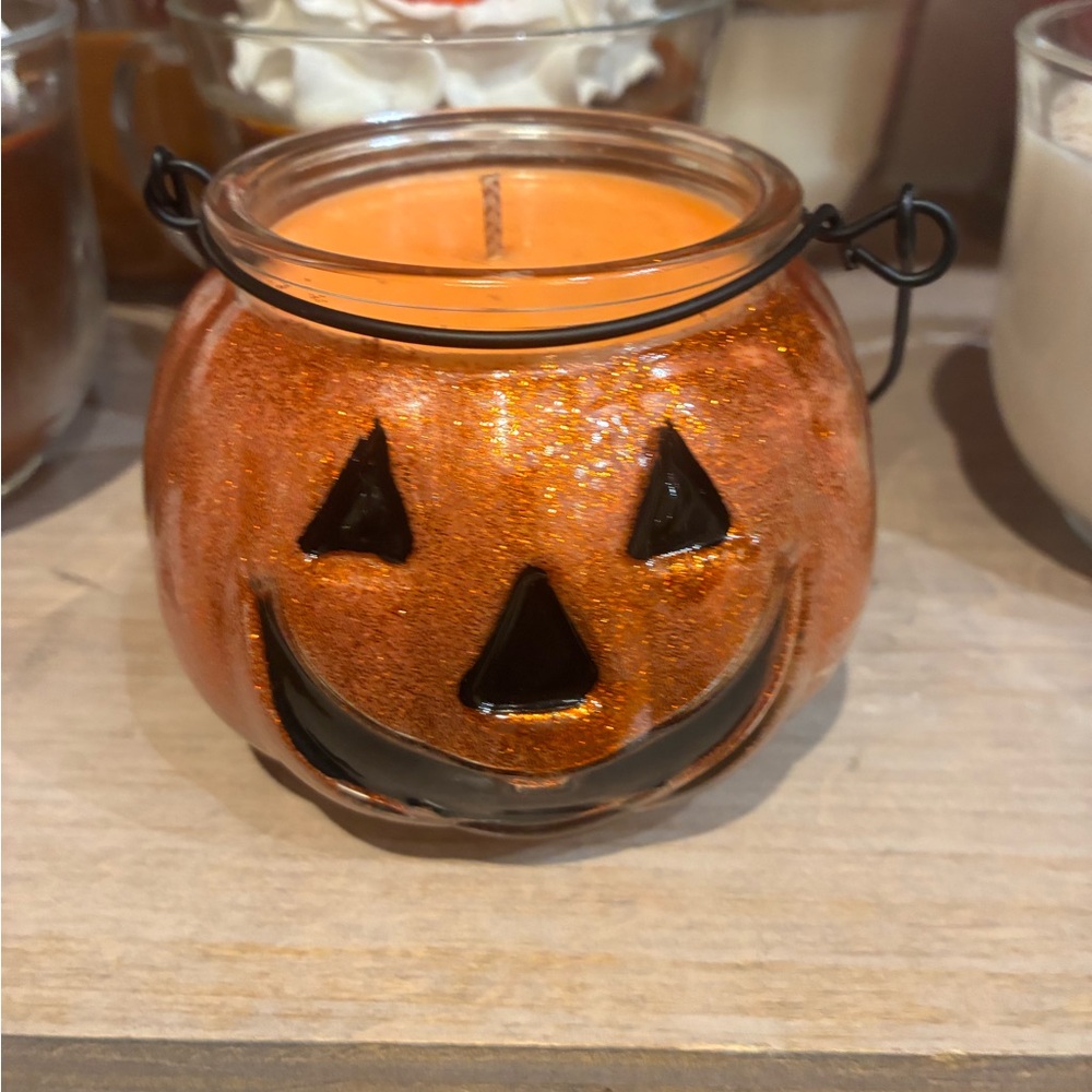 3 Orange Pumpkin Candle